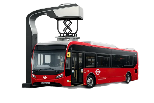 Overhead pantograph charging for electric bus