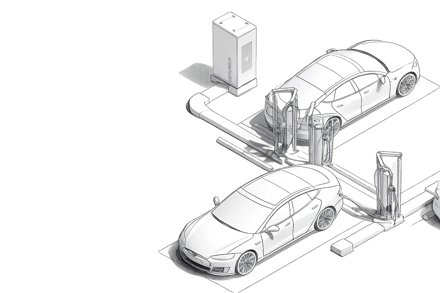 Neutron Systems EV Fleet Charging Architecture — 480 kW Master Unit with satellite terminals
